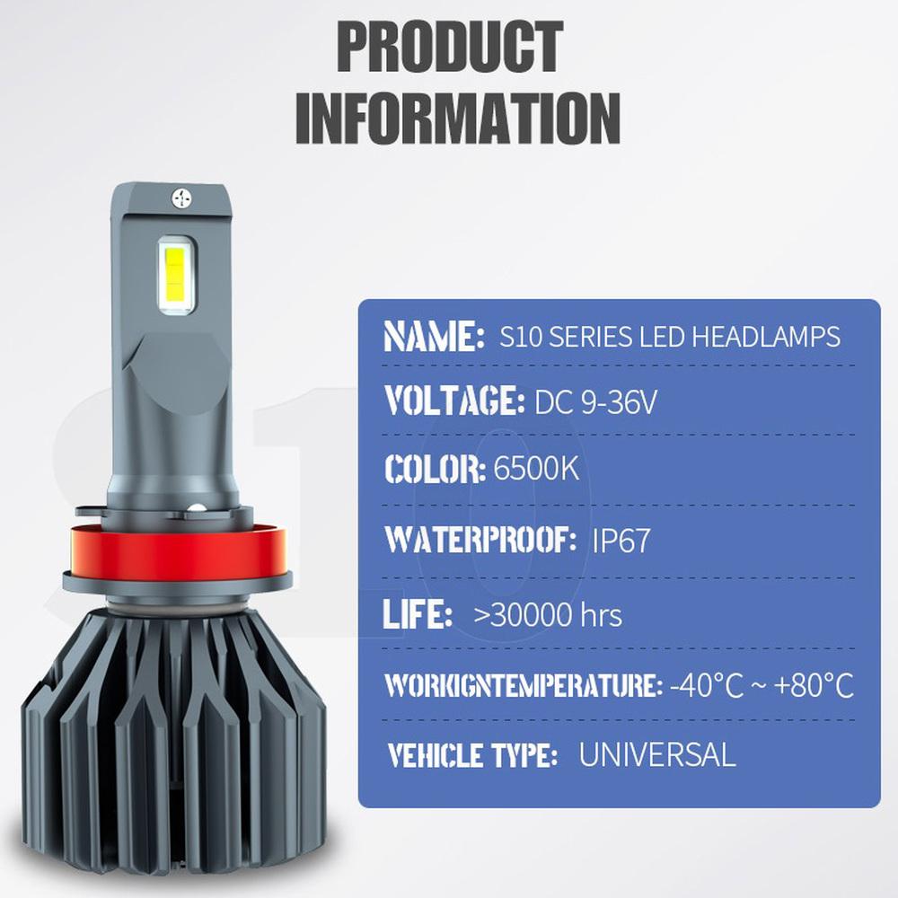 2 шт. 120 Вт H7 H4 светодиодные лампы с двойной медной трубкой светодиодные фонари для автомобиля H1 H11 HB3 9005 HB4 9006 светодиодные лампы для фар