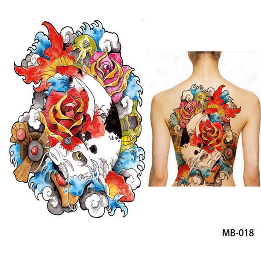 Wolf Large Tiger Dragon Full Back Tattoo Stickers Tattoo Sticker Waterproof Decal TemporaryTattoo