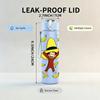 1PC Yellow Hat Cartoon Monkey 750ml Color Plastic Water Bottle Leakproof Flip Straw Lid For Sports Office Home Use