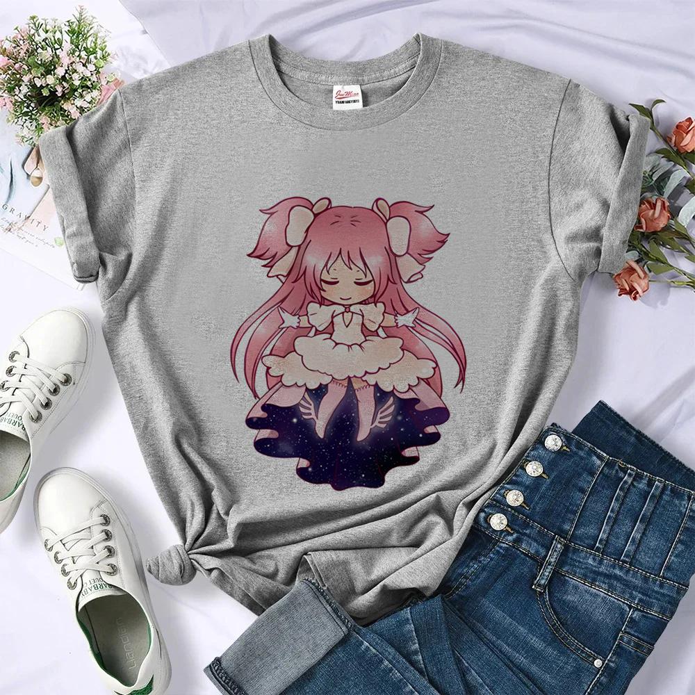 Madoka Magica Tshirt Female Japan Harajuku Japanese Shirt Party Alternative Y2k Grunge Jojifuku