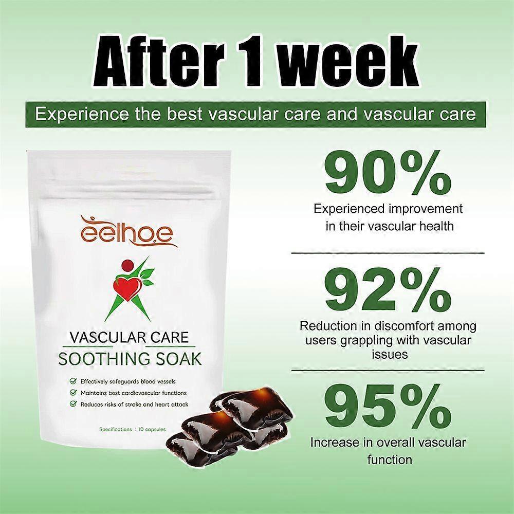 5X Vascular Care Soothing Soak Pack Soothes & Repairs Veins, Dredges Meridians, Herbal Formula for Foot & Leg Care, Relieves Fatigue & Swelling