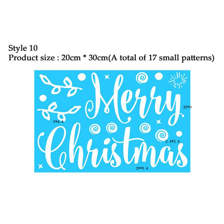 Рождественская снежинка электростатическая наклейка на стену наклейки на окна веселое рождество украшения дома новогодние обои