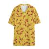 Men's Shirts Mexican Straw Hat Chili Guitar 3D Printed Short Sleeved Shirts Summer Men's and Women's Fashion Holiday Shirt