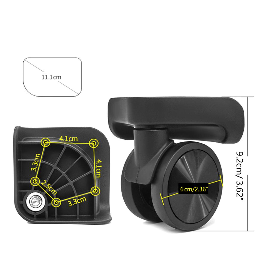 Колеса для чемодана на колесиках, поворотные левые и правые колеса для чемодана, сменные детали для большинства чемоданов
