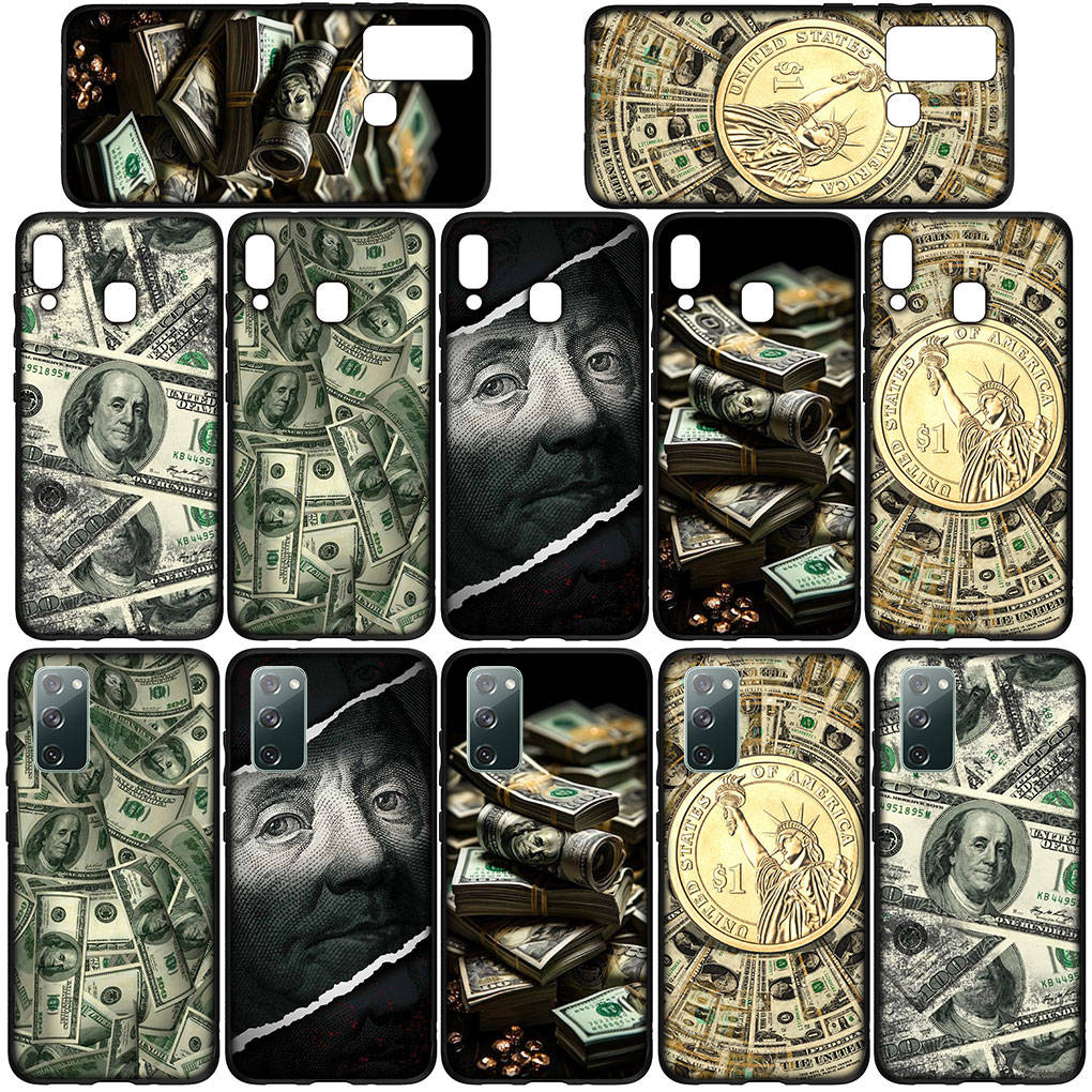 Чехол для iPhone 16 15 Xiaomi Redmi Note 14 13 12 11 Pro Max X 8 9 16e Samsung Galaxy S25 S24 S23 Moto OPPO Huawei Money 100 Dollars Крутой чехол для телефона