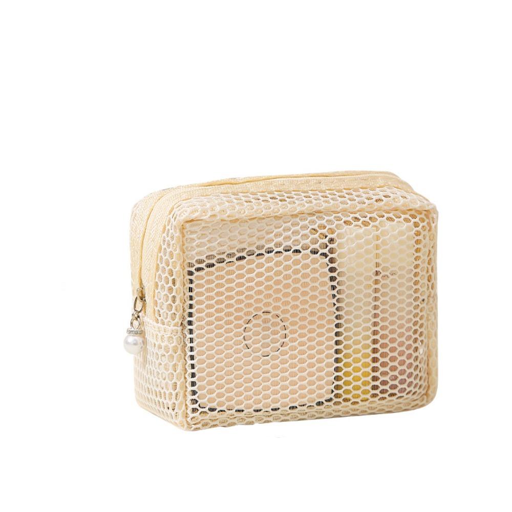 Portable Mesh Makeup Bag Gauze Toiletry Bag Portable Travel Storage Bag  Business