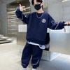 Толстовки для мальчиков + брюки, детские костюмы, комплект из 2 предметов, хлопок, весна-осень, хлопковый спортивный костюм для подростков, рождественский подарок для детей