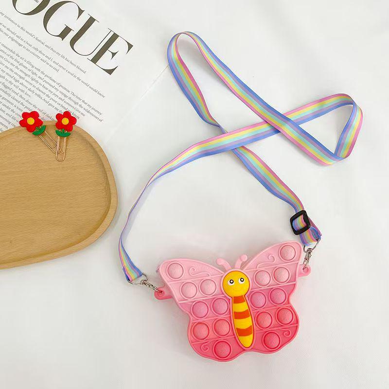 Очаровательный мультяшный силиконовый кошелек для монет в виде кролика и сумочка через плечо для маленькой девочки