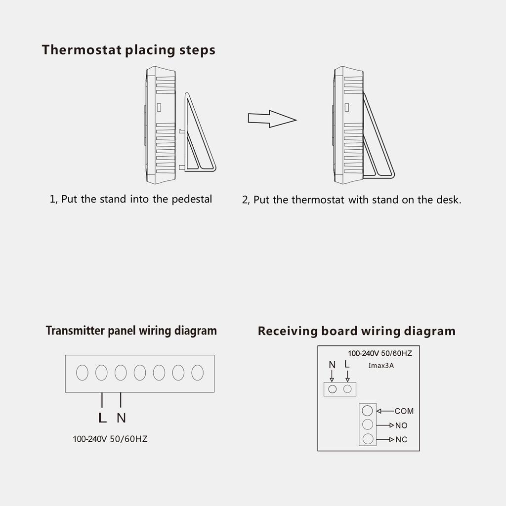 Умный термостат Wi-Fi, программируемый термостат с радиочастотным приемником, настольное настенное приложение