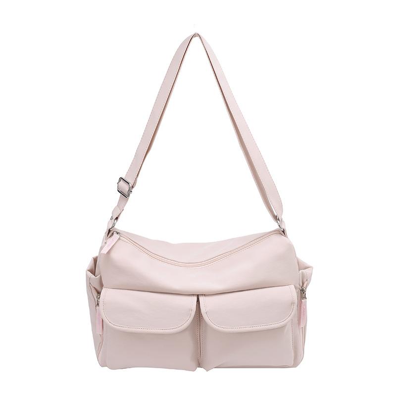 2025 Japan and South Korea New Double Pocket Nylon Small Fresh Casual Messenger Bag Versatile Niche Bag Underarm Shoulder Bag