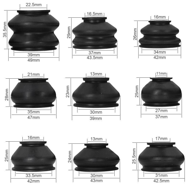 Car Suspension Steering Ball Joint Rubber Dust Boot Covers 6/14Pcs Universal Fit for Sedan SUV Pickup Maintenance