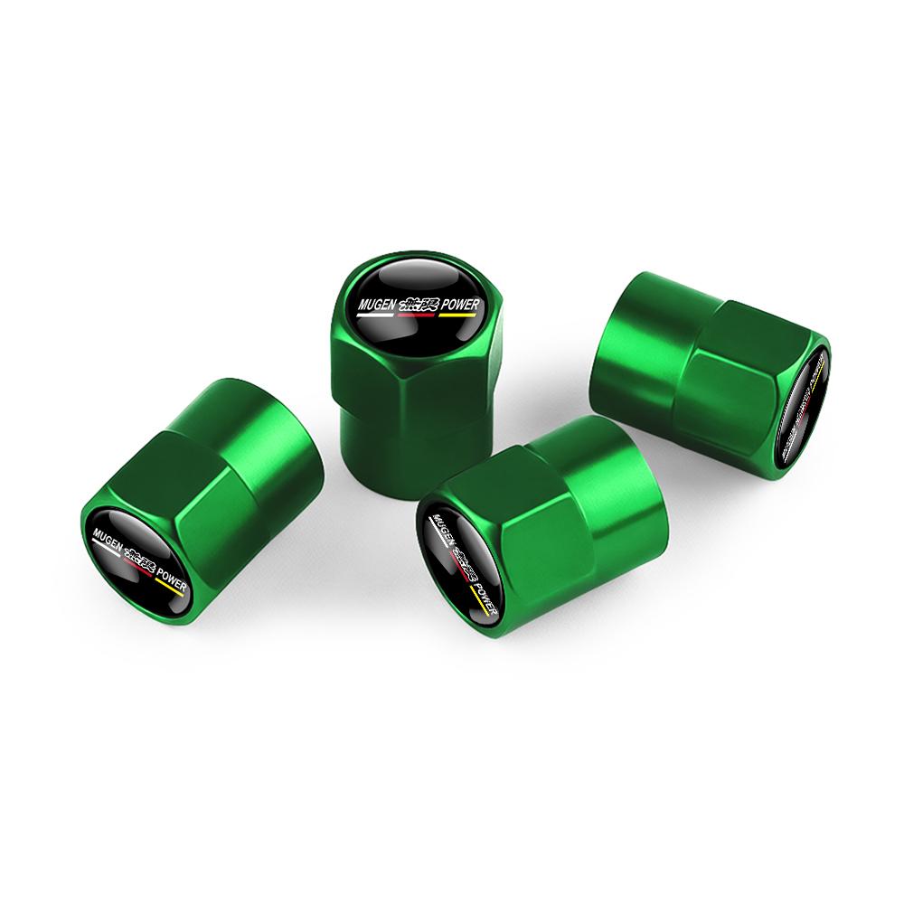 4Pcs/Set Car Wheel Tire Valve Caps Metal Stem Cover Car Accessories For Honda City HR-V Jazz Accord Civic CR-V Fit Mugen Insight