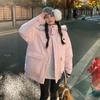 Fashionable Thick Loose Down Cotton Coat for Women - Korean Style Parka with Fur Collar for Shorties