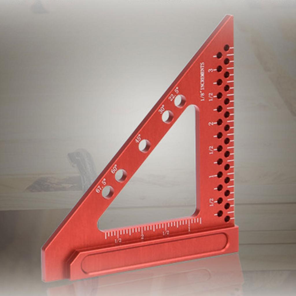 Layout Measuring Tool Multi Angle Measuring Ruler 22.5/30/45/67.5 Degree Triangle Ruler Woodworking Square Protractor
