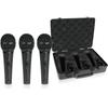 Behringer Dynamic Microphone with Carrying Case and ONOFF Switch Set of 3 XM1800S black