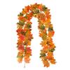5.7FT Fall Maple Leaf Garland Artificial Autumn Foliage Garland Harvest Hanging Vine Garland Decoration with Sunflowers for Thanksgiving Fireplace