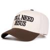 Unisex Y'ALL NEED JESUS Letter Embroidery Baseball Caps Spring Autumn Outdoor Adjustable Casual Hats Sunscreen Hat Sports Cap