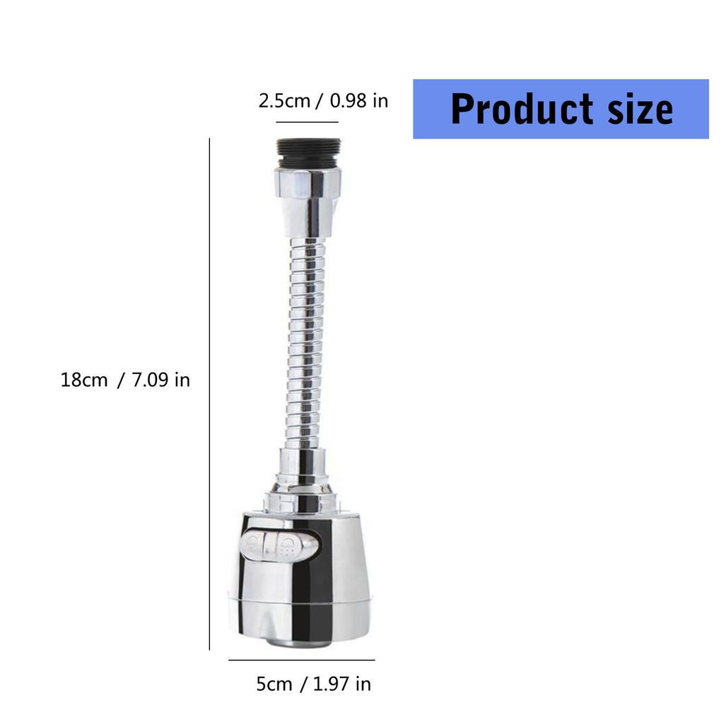Flexible Faucet Aerator Water Saving Splash Proof Device Adjustable Water Saving Faucet Sprayer Simple Installation