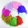 1Meters Leather Pink Ostrich Feathers Trim Trims Width 8-10cm Black Ostrich Feather Ribbon Clothing Wedding Feathers Decoration