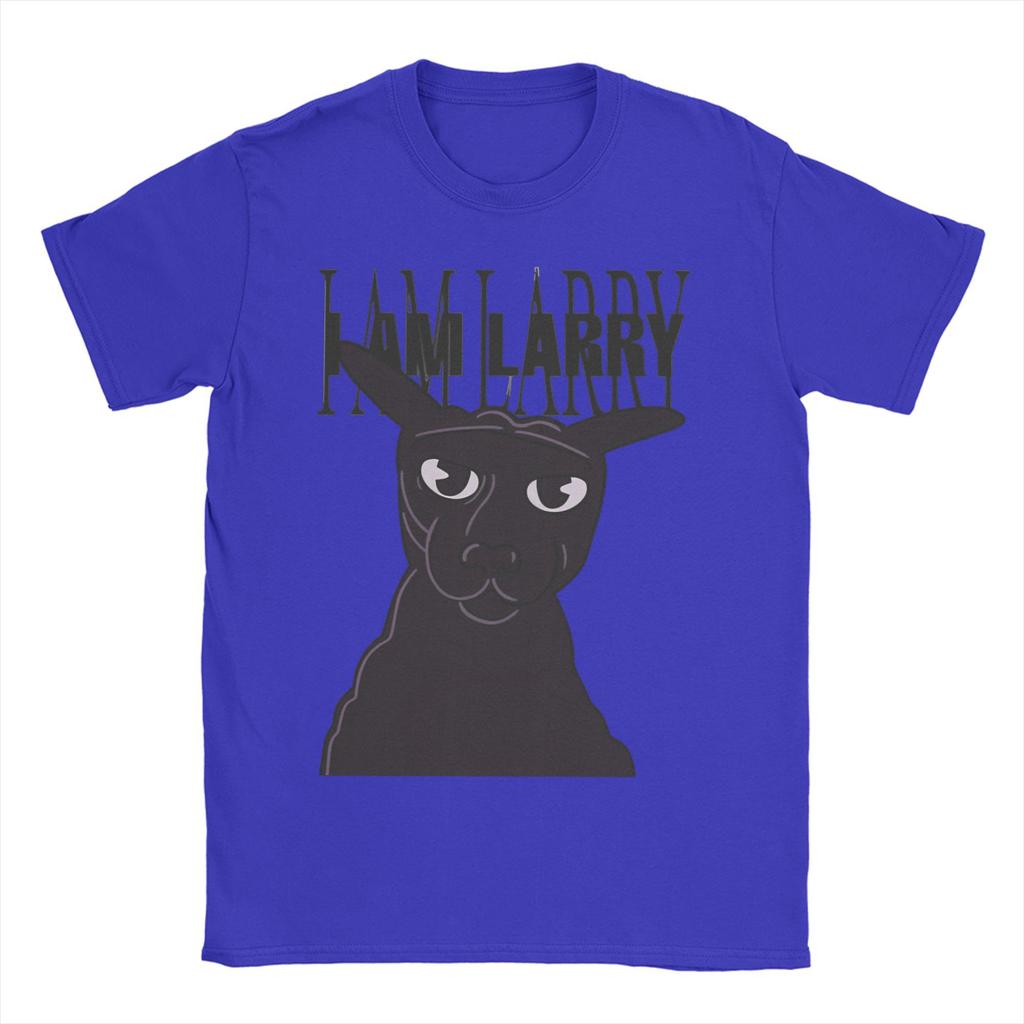 Men TShirts Evil Larry Cat Vintage Pure Cotton Tee Shirt Short Sleeve Dank Brainrot Meme T Shirt Round Collar Plus Size