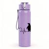 1PC Bird Heartbeat Line Art Print 750ml Color Plastic Sports Water Bottle Leakproof Flip Straw Lid Suitable for Sports Office Home Use