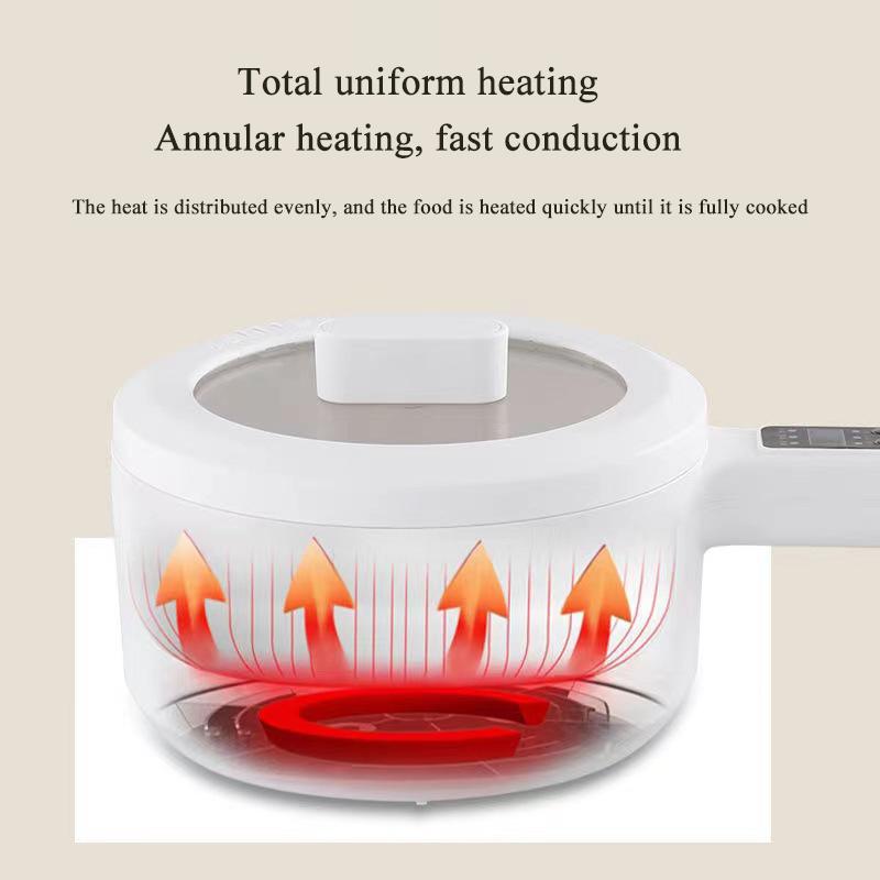 Бытовая интеллектуальная маломощная электрическая плита, рисоварка для студенческого общежития, суп-лапша с пароваркой, керамическая кастрюля, 2 л