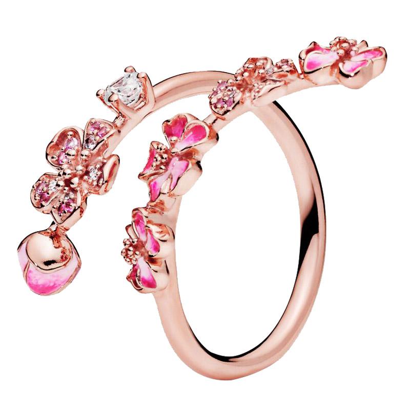 Кольцо из стерлингового серебра 925 пробы, кольцо с бабочкой и бесконечностью, камни персикового цвета, тройное кольцо с логотипом для женщин, подарок, модные украшения
