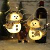 Рождественский ornament Снеговик со встроенной подсветкой Плюшевая кукла Снеговик Ночник Настольное украшение Набор Батарейка Рождественский подарок
