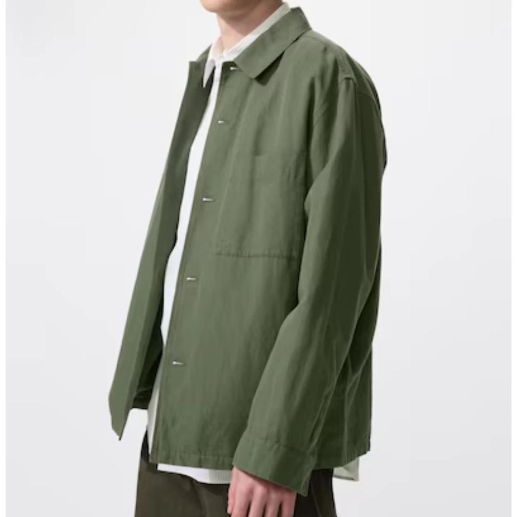 Uniqlo Хлопково-льняная рубашка-куртка 4 цвета XS-4XL Мужская Унисекс Новая Япония