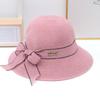 Женская шляпа-панама складная вязаная с бантом шляпа-ведро защита от солнца и шляпа от солнца женская