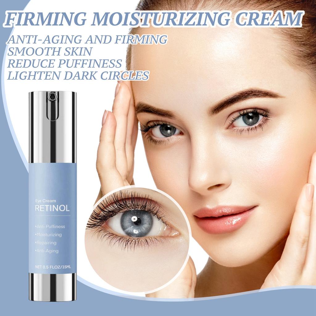 Крем для кожи вокруг глаз с ретинолом уменьшает темные круги Специальный крем для кожи вокруг глаз против морщин Ночной крем для кожи вокруг глаз уменьшает мешки под глазами.