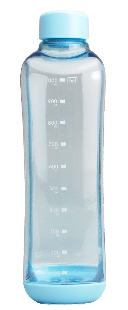 Бутылка для воды Pearl Metal 1000 мл, бутылка для воды из поликарбоната, синяя, блок, стиль H-6038