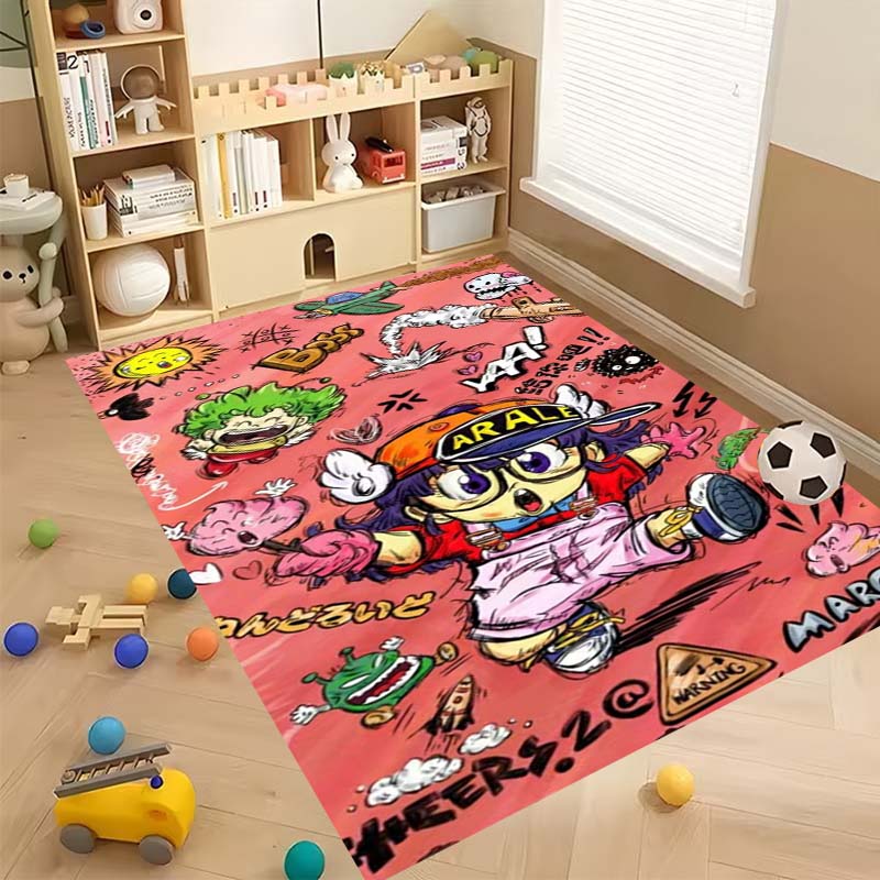 New Cartoon Dr S-Slump Arale Bathroom Rug, Soft Bedroom Floor, Home Laundry Room, Non-Slip Welcome MatCustomizable