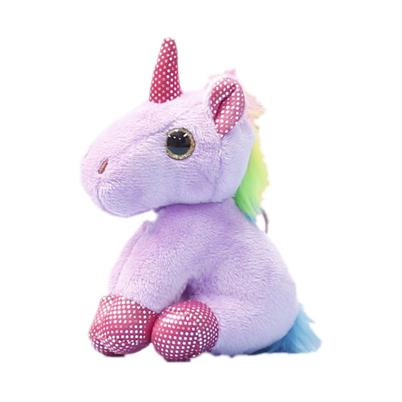 Plush Unicorn Toy With Pp Cotton Filling For Girls Gift Keychain And Bag Decor