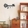 Sweet Home Key Holder Hooks - Wall Mounted Decorative Black Metal Hanger, Iron Art Coat Rack, Organizer Hook for Wall