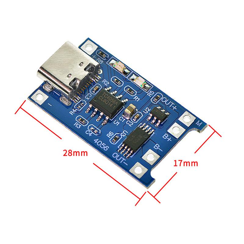 Модуль зарядного устройства для литиевых аккумуляторов 18650 TP4056, DIY, Type-C Micro USB, 5V 1A, плата зарядки с защитой, два в одном