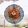 Metal Wind Chime with Rose and Cat Design Rotating Hook Weather Resistant Outdoor Garden Decor Perfect Gift for Cat Lovers