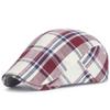 Men and Women Spring Summer Plaid Breathable Newsboy Caps Mesh Outdoor Casual Beret Flat Ivy Hats Fashion Flat Caps