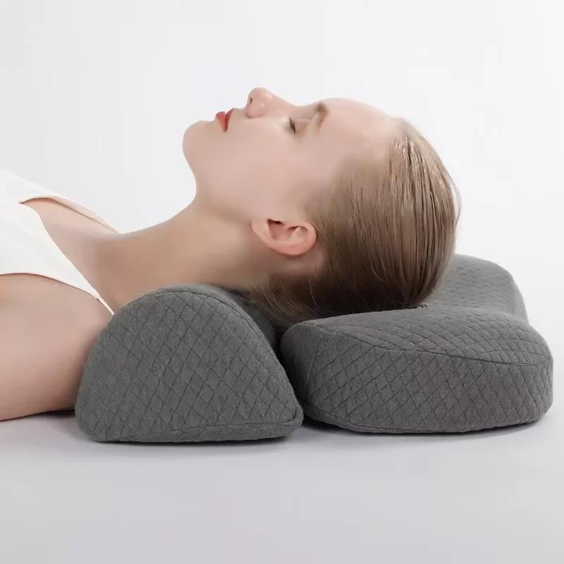 Подушка для шеи, контурная подушка из пены с эффектом памяти, подушки для сна на боку, эргономичная ортопедическая подушка для сна