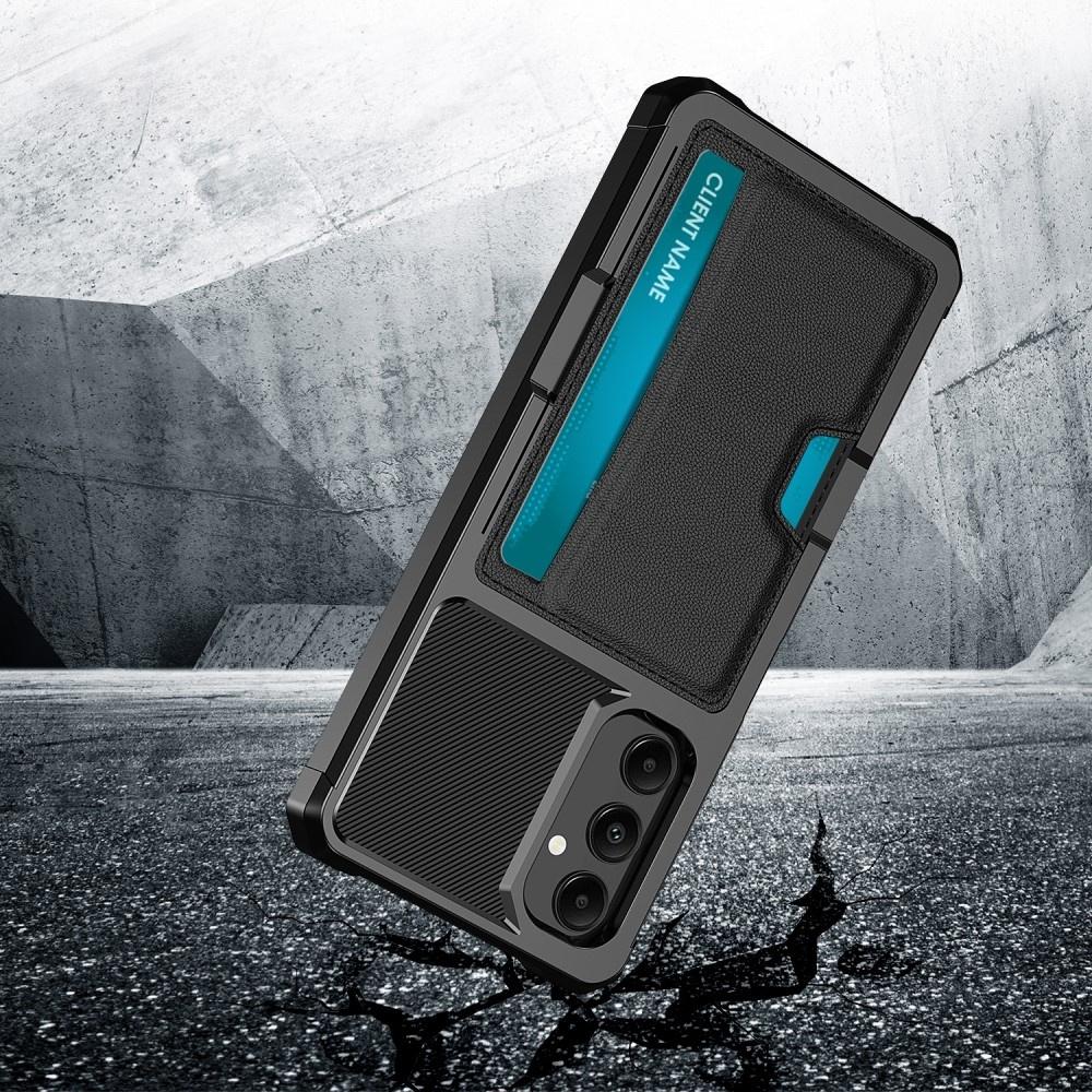 Case for Samsung Galaxy A05s, Card Holder Kickstand, black