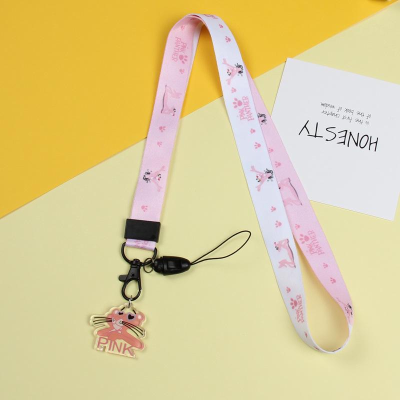 Cartoon Mobile Phone Lanyard, Cute Pendant, Wide And Flat Braided Belt, Lanyard, Key, Badge, Card Cover, Neck Lanyard.