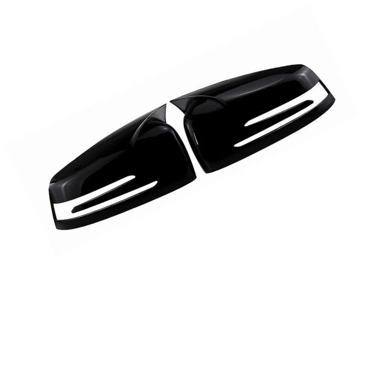 Черная глянцевая накладка на зеркало заднего вида в стиле "бычьи рога" для Mercedes C-Class W204/W176/W212 2007-2014 годов.