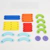 Wooden Creative Geometric Shape Puzzle Nail Board Kid Toy For Color Cognition