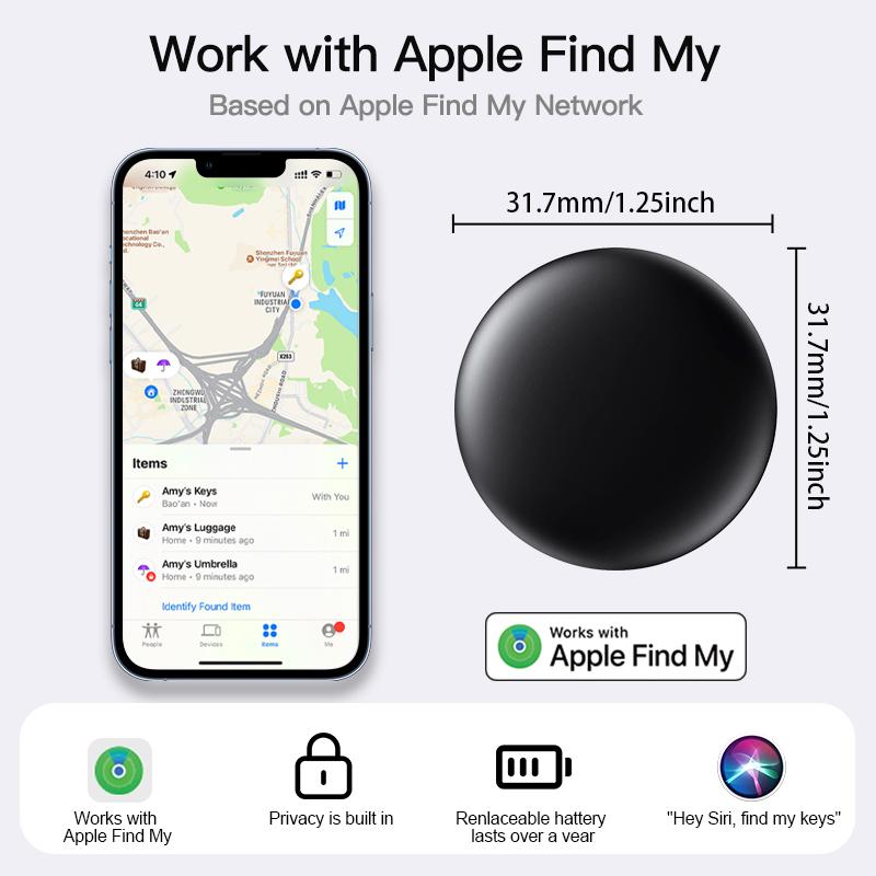 Цветной мини-умный тег Bluetooth Finder для отслеживания багажа, работает с Apple Find My Item Locator для рюкзака с ключами и багажом