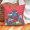 Cartoon B-BT-T-21 Christmas Pillow Case Home Cushion Cover Suitable For Office Sofa Car Suitable For All Seasons