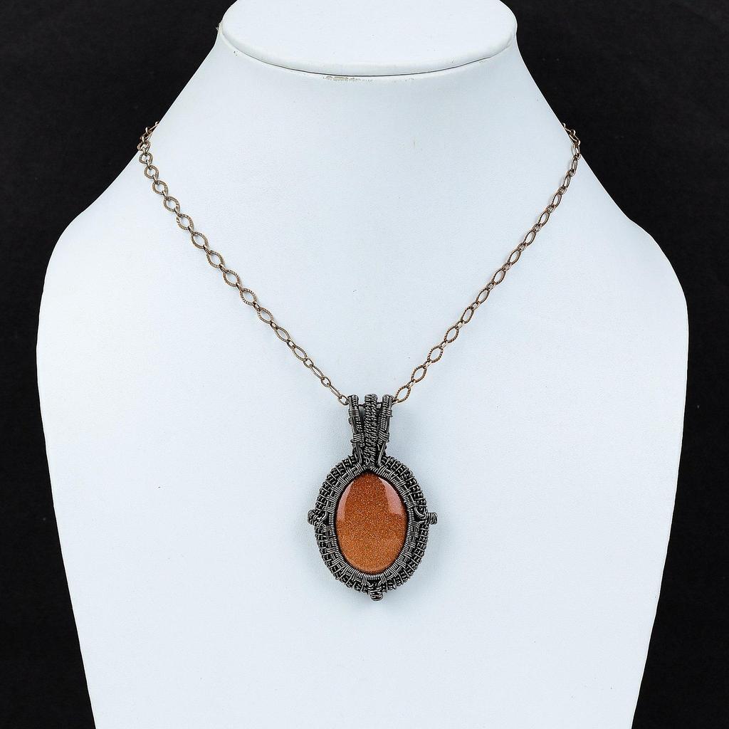 Подвеска из драгоценного камня Sun Sitara, подвеска из медной проволоки, ювелирное изделие ручной работы, дизайнерская подвеска, медные украшения, этнический стиль, кулон в подарок жене