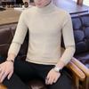 New Winter Mens Casual Turtleneck Pullover Men's Long Sleeve Striped Sweater Korean Style Fashion Warm Knitted Sweater