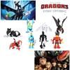Набор игрушек-драконов из 8 фигурок ПВХ Ночная Фурия для детей 4-6 лет)
