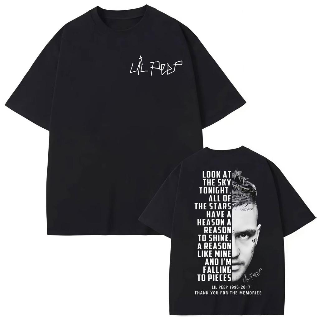 Мерч рэпера Lil Peep Футболка Мужская Женская Одежда Мода Хип-Хоп Футболки с коротким рукавом Летняя Повседневная Хлопковая футболка с коротким рукавом