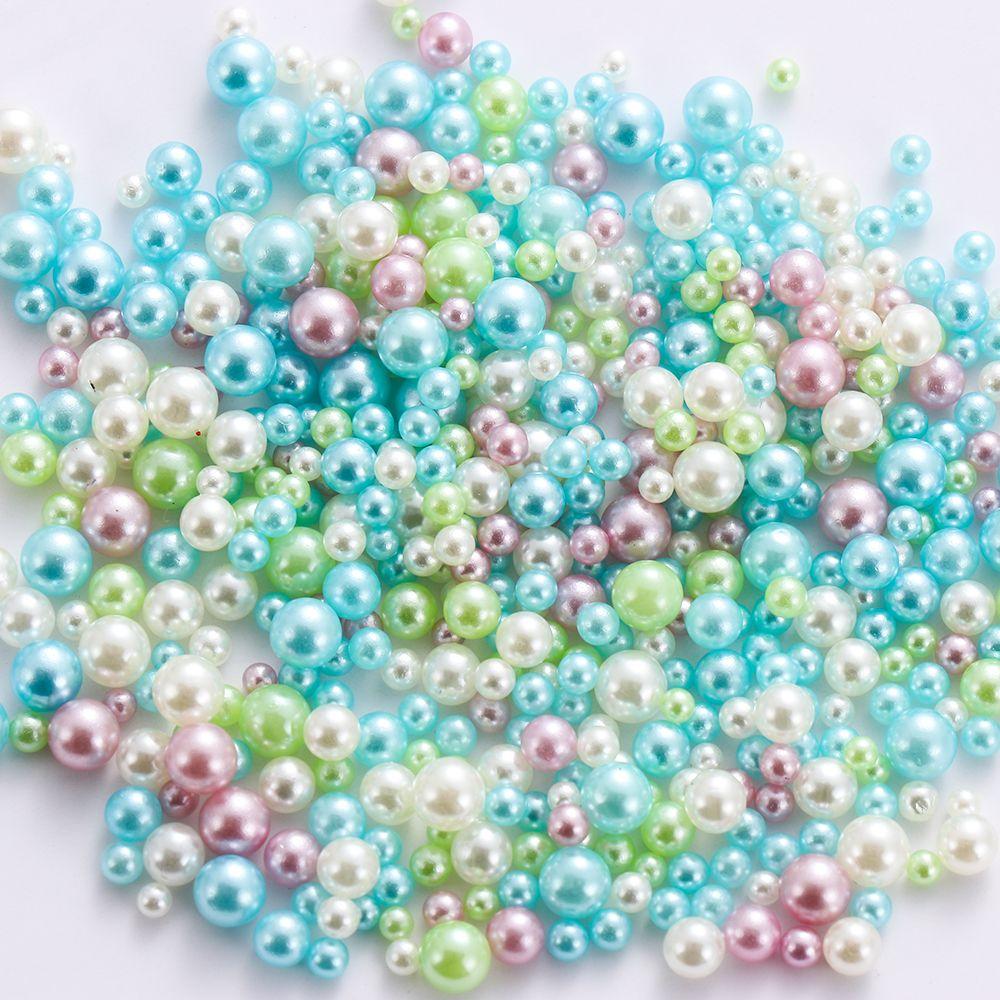 Crafts Loose Beads Necklace Scrapbook Filler UV Resin No Hole Jewelry Making Imitation Pearl Beads